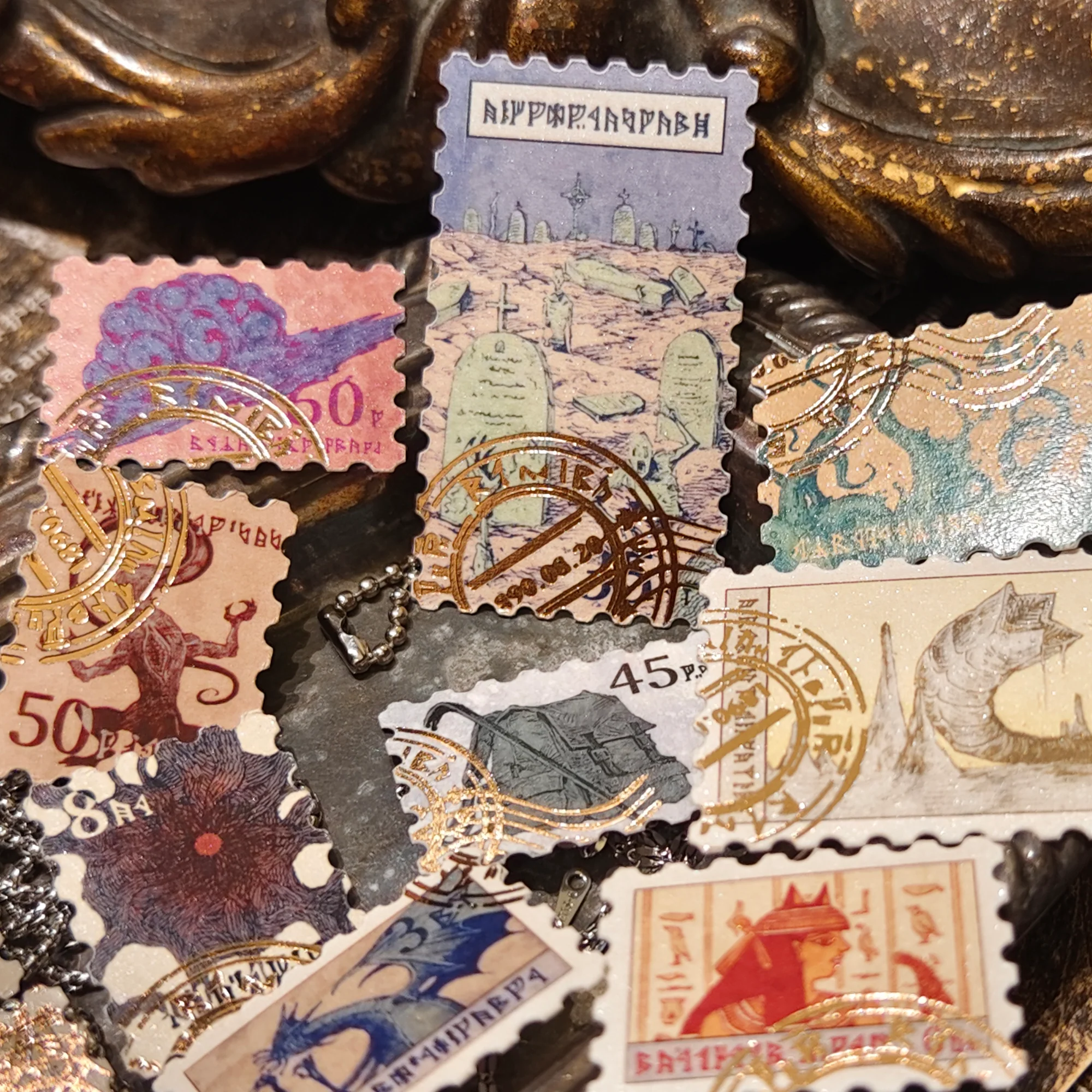 Abyssal Dispatch Cthulhu Mythos Postage Stamp Stickers - Image 8