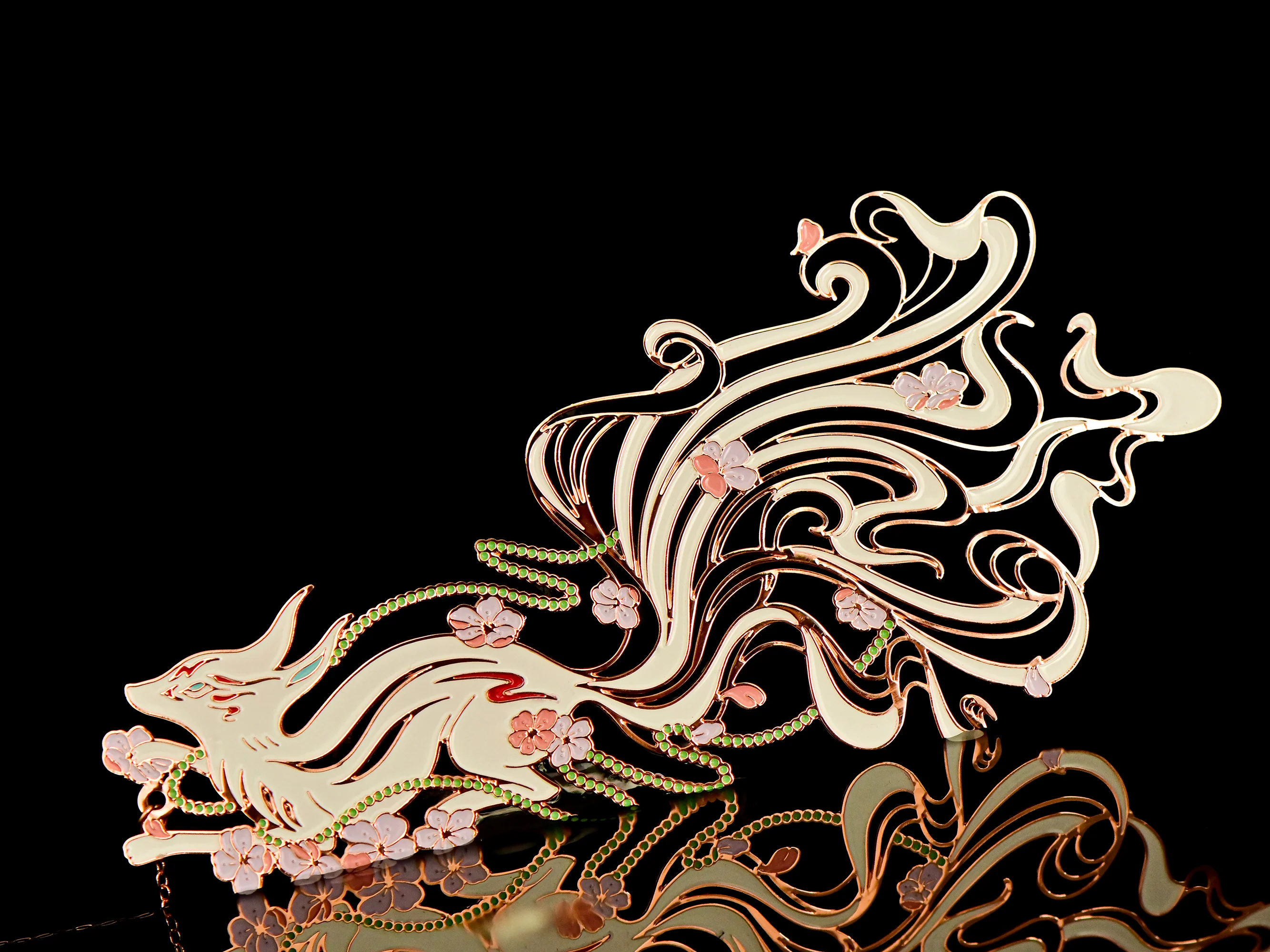 Auspicious Animal Metal Bookmarks (Nine-Tailed Fox) - Image 6