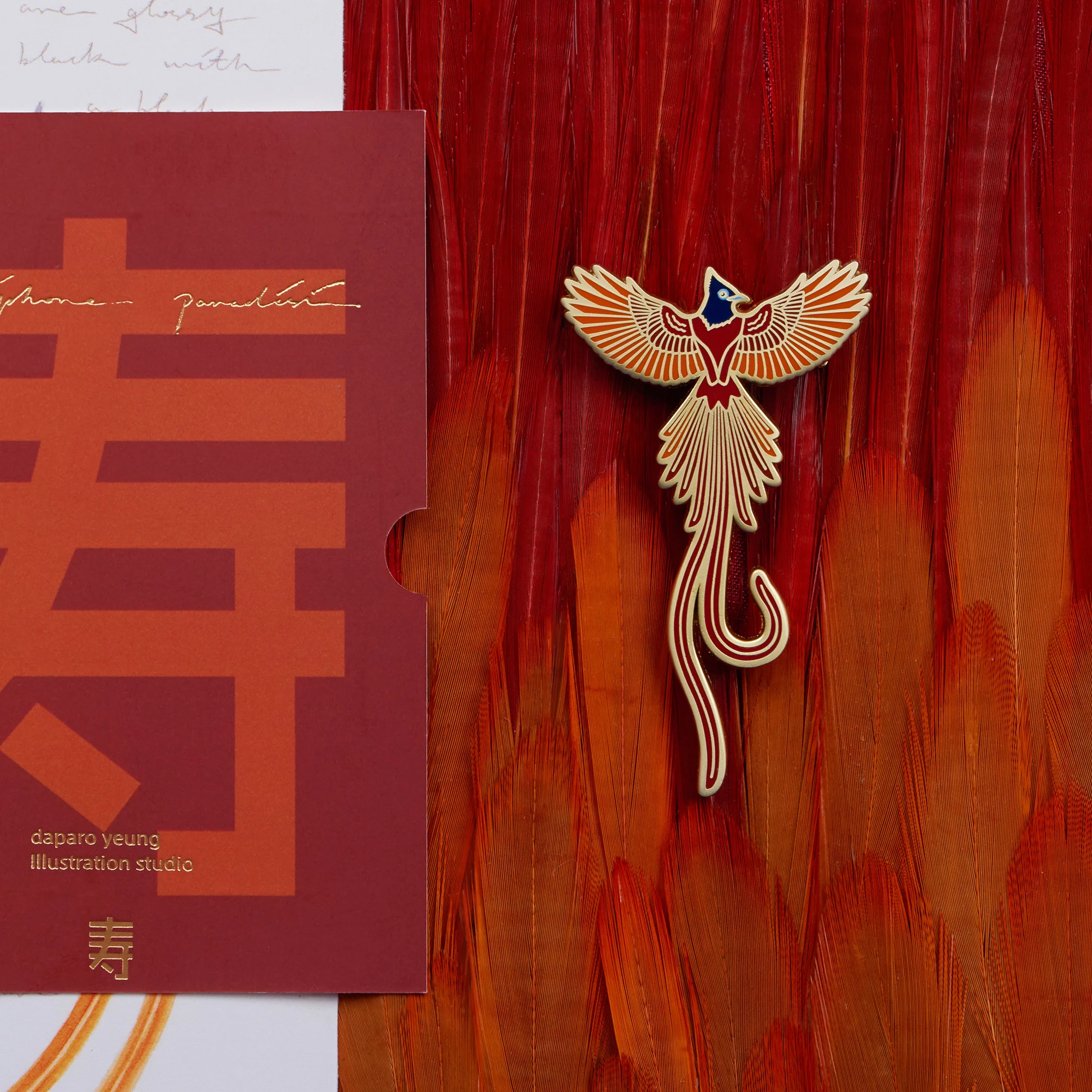 daparo Enamel Pins "Indian Paradise Flycatcher" - Image 4
