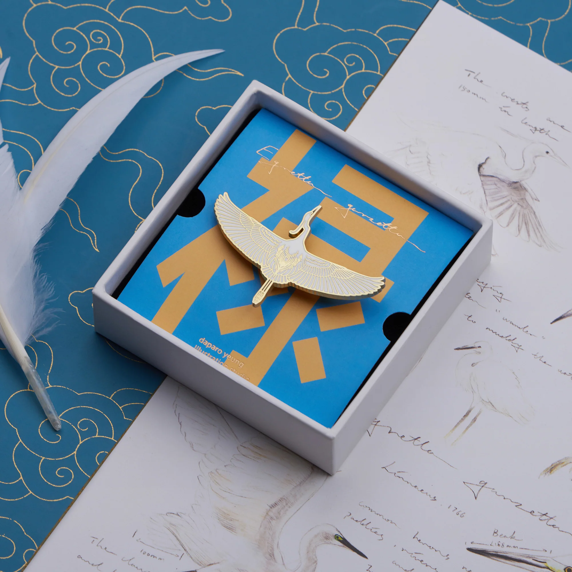 daparo Enamel Pins "Little Egret" - Image 4