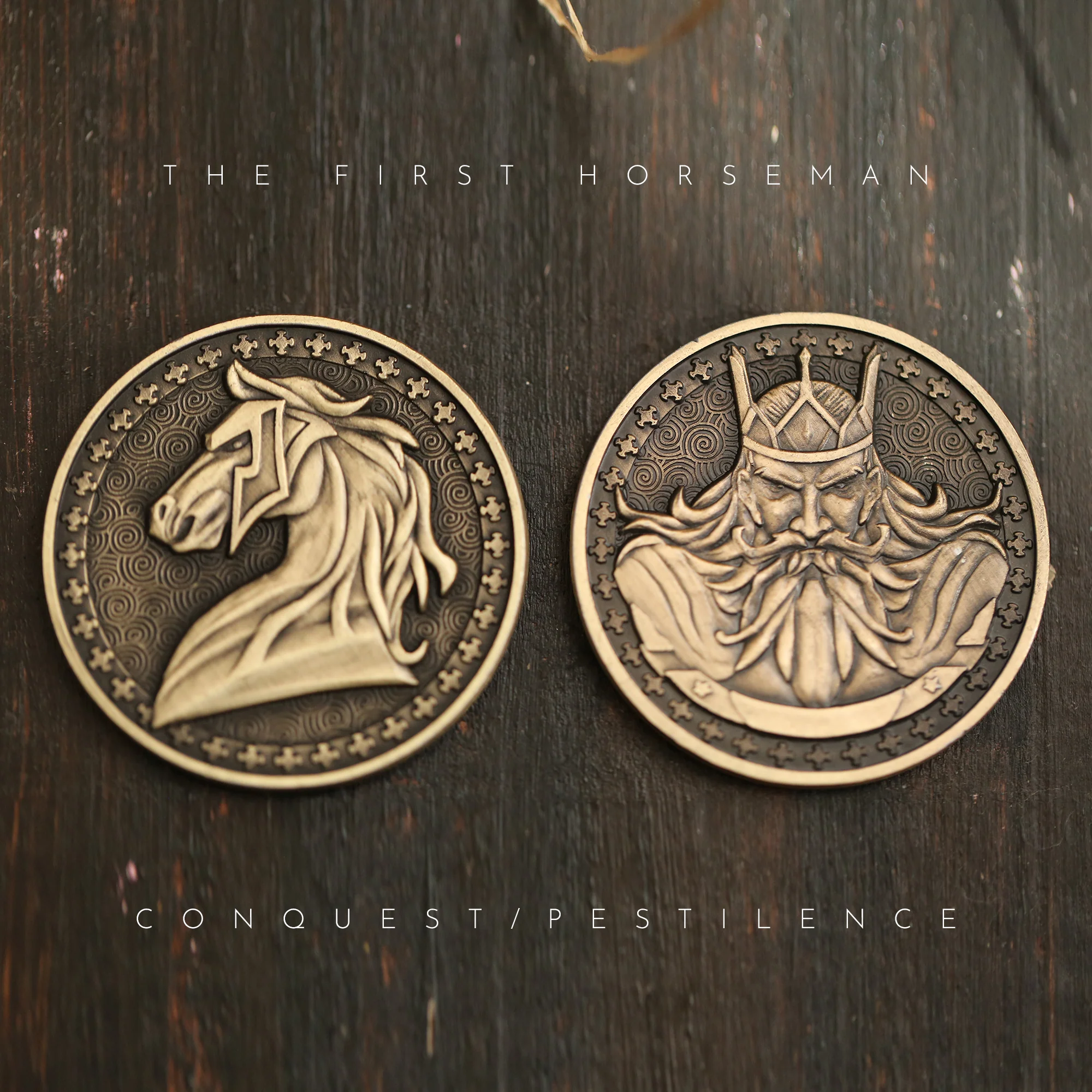 Four Horsemen of the Apocalypse Collectible Metal Coins - Image 2