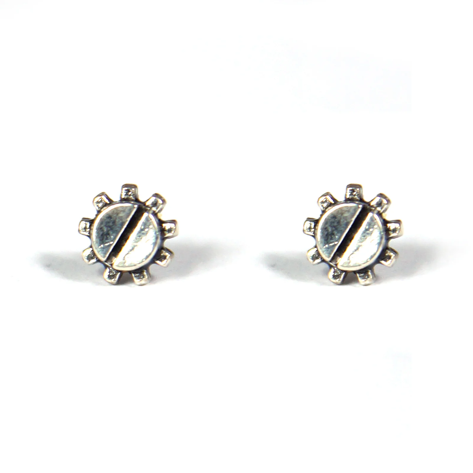 Gears & Screws Handcrafted Steampunk Stud Earrings - Image 5