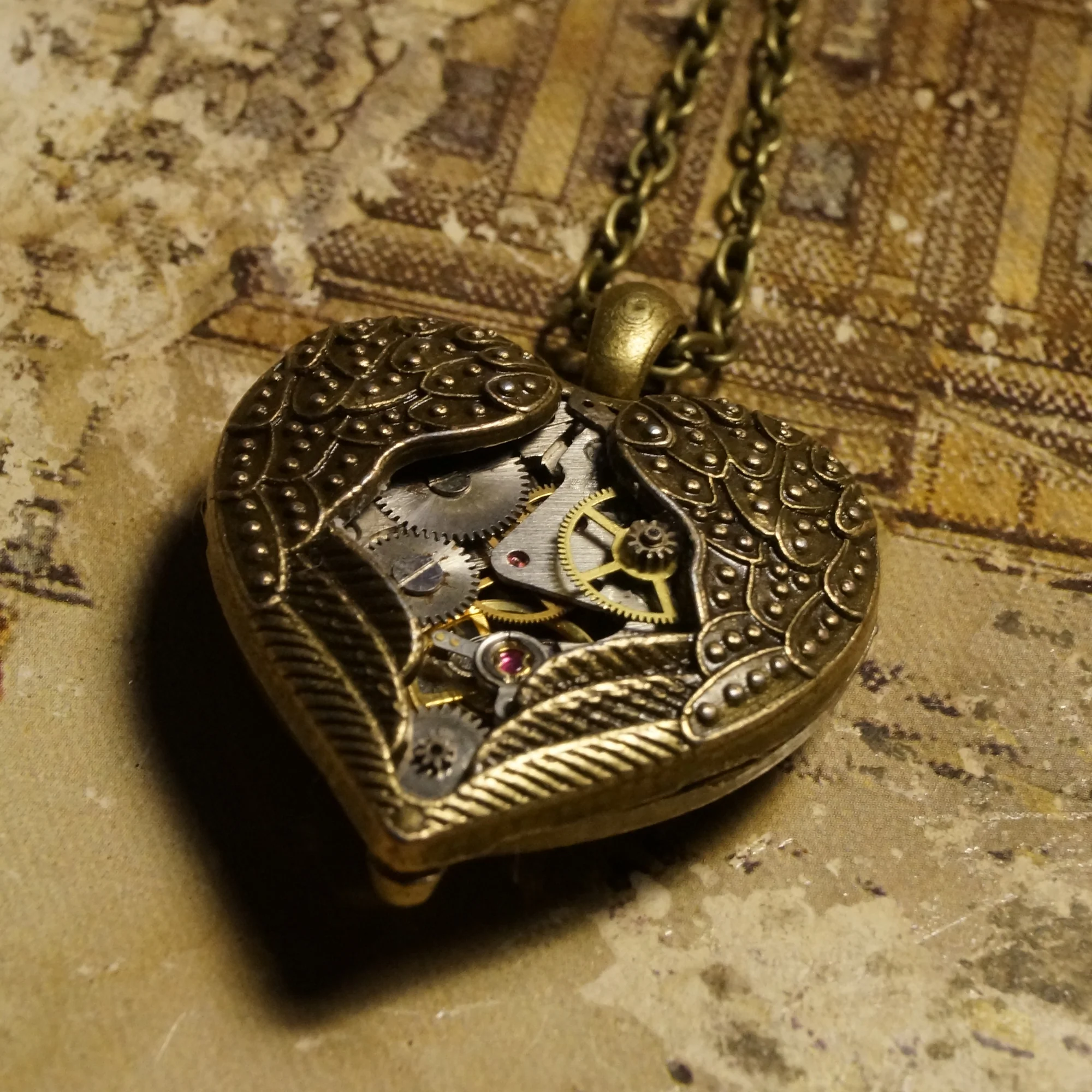 Heart of Steampunk Handcrafted Pendant Necklace - Image 2
