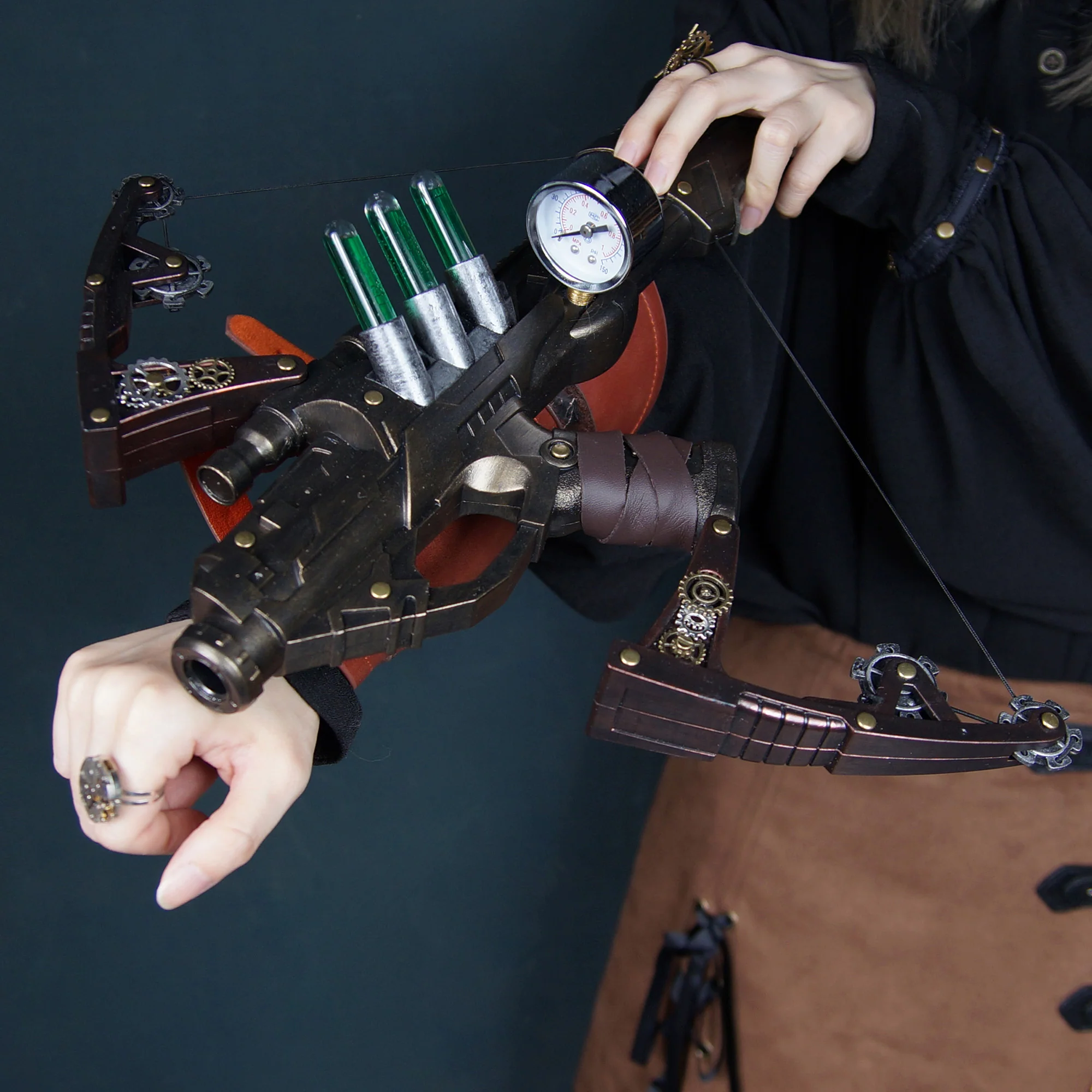 "Venom" Handcrafted Steampunk Wrist Crossbow - Image 7