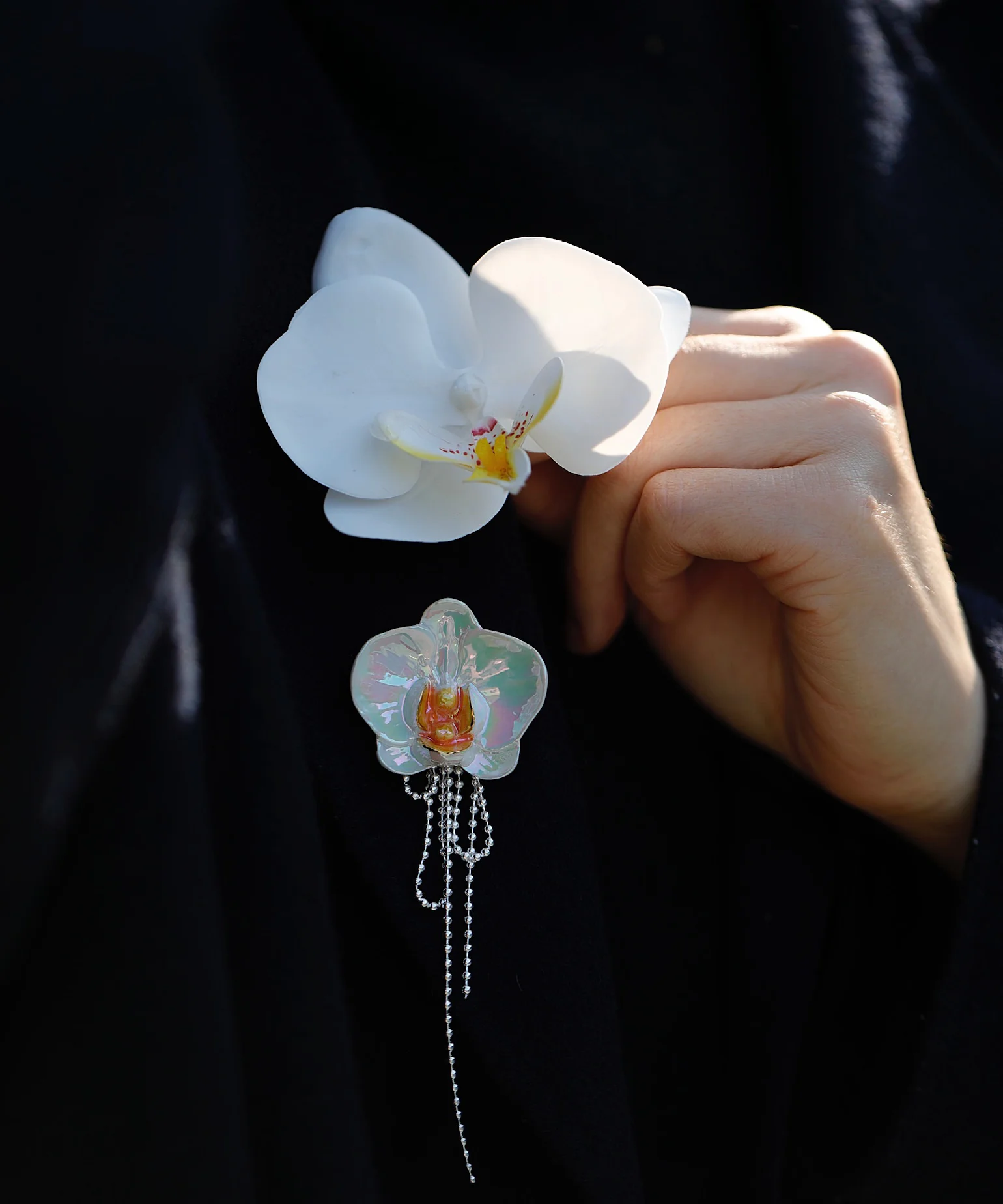 YIHE Ceramic Accessories "Moth Orchid" - Image 2