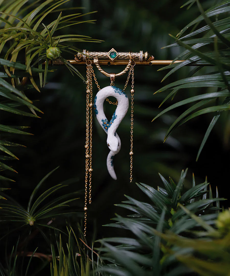 YIHE Ceramic Brooches "Spiritual Snake" - Image 5