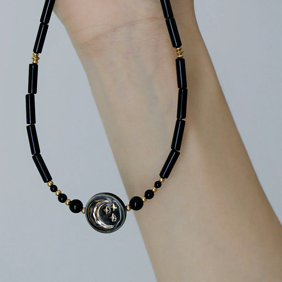 YIHE Ceramic Necklace "Sun, Moon, Star" - Image 4